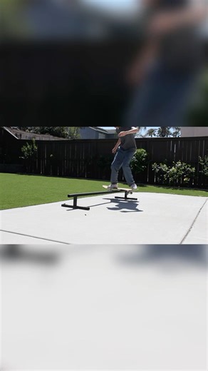 Skating my back yard rail.#skateboarding #skate #shorts