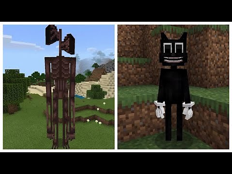 SIREN HEAD and CARTOON CAT in Minecraft PE