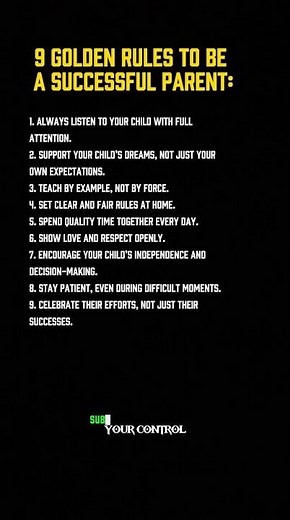 9 Golden Rules to Be a Successful Parent
