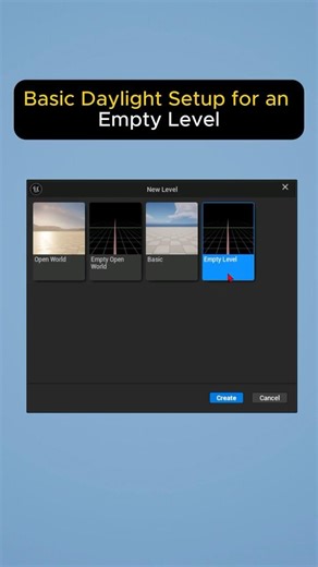 Basic Daylight Setup for an Empty Level ☀️ #gamedevelopment #ue5 #gamedevblog #3dgamedevelopment