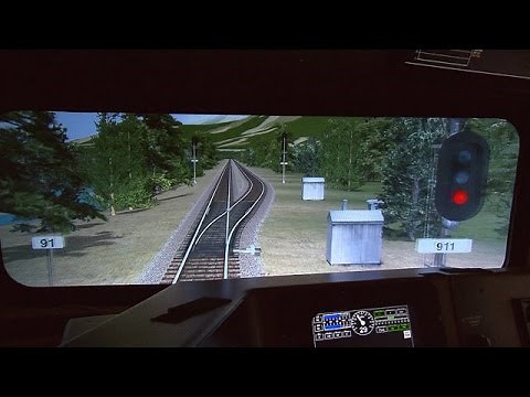 Inside a Canadian Pacific Railway simulator