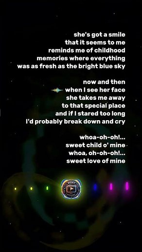 Sweet Child O' Mine 🎸 | Guns N' Roses Lyrics