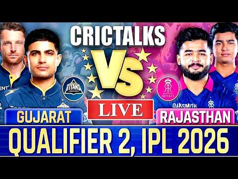 🔴 Live: GT vs RR, Qualifier 2, IPL 2026 Live Cricket Match Today Score Commentary, IPL Live 7 Ov