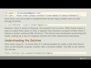 Redirecting to Outlook Mail with a Recipient Added Using JavaScript