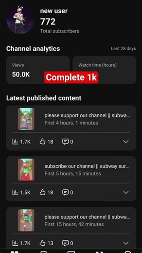 complete 1k subscriber || new viral song (audio) || #short #viral #audio