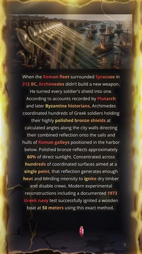 Archimedes Turned Soldiers Shields into Solar Weapons