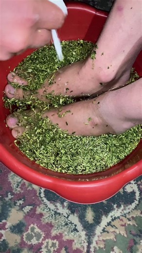 Goodbye swollen feet & nasty yellow nails! 😩→😍 Simple home soak with oregano, white vinegar & baking soda = light, fresh feet! Who’s trying? 👣 #NaturalRemedies #footsoak #toenailfungus #swellenfootrelief