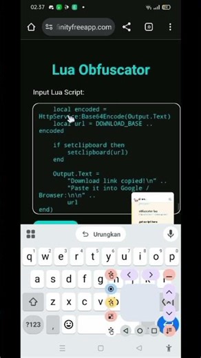 HOW TO SCRIPT YOU LUA TO LUA OBFUSCATOR