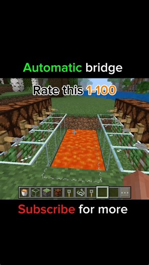 Minecraft Automatic Bridge | #minecraft #shorts