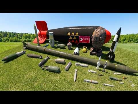 Garry's Mod Nuclear Bombs Dropped from the Top of the Tower BOOM!