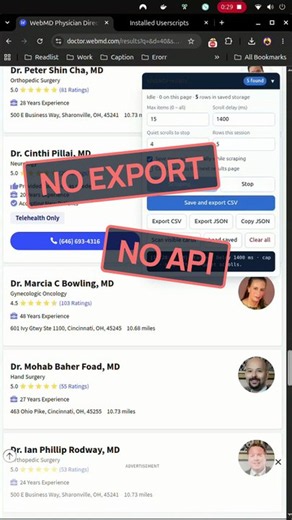 WebMD has no export button. So I built one.