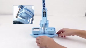 Happizza Magnet Button Maker Machine 50mm/1.97 in, Square Photo Magnet Maker Machine, DIY Fridge Badges Magnet Making Kit with 100 Sets Square Button Maker Supplies, Ideal for School, Parties, Events