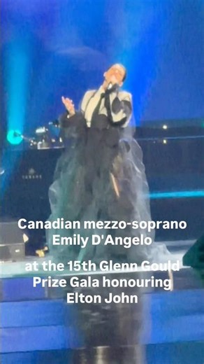 mezzo-soprano Emily D'Angelo sings I Know The Truth 15th Glenn Gould Prize Gala honouring Elton John
