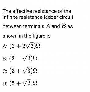 The effective resistance of the infinite resistance ladder circ... | Filo