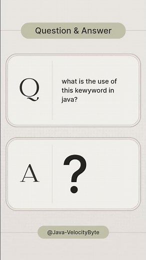 This keyword in Java