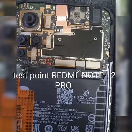 test point REDMI NOTE 12 PRO