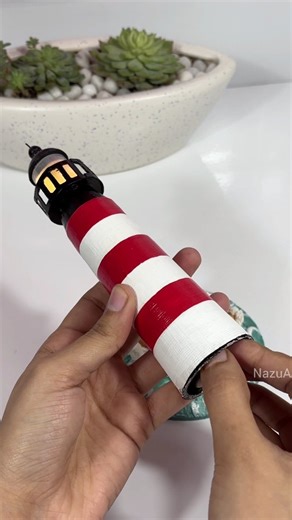 Nazia on Instagram: "DIY Lighthouse | Part-1 . . . . #reels #diy #art #creative #craft"