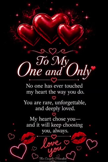 Some hearts just know where they belong. ❤️ Out of everyone in this world, mine keeps choosing you—again and again. Rare. Unforgettable. Deeply loved. Always my one and only. 💕#loveyou #love #couplegoals #fyp #Couple