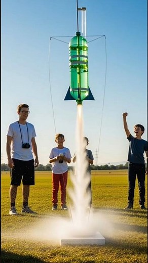 Plastic Bottle Water Rocket Launch | Science Experiment