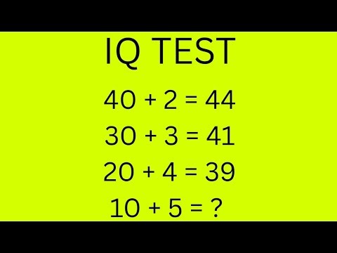 IQ TEST / VIRAL MATH PUZZLE