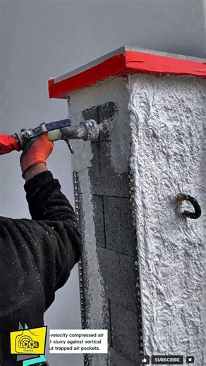 Mortar Spray Gun Tool: High-pressure air-assisted nozzle for effortless concrete plastering