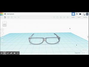 3D design smart glasses Tinkercad