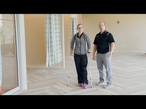 Crutch use: Toe-touch technique