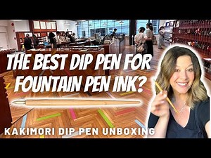 I visited the Kakimori Pen Shop in Japan! Brass Nib Dip Pen Unboxing & more! Custom Notebook!