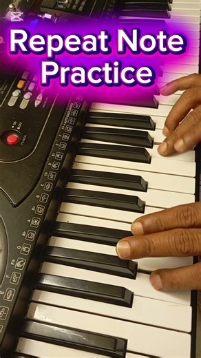 Repeat Note Practice On Piano Melody|#piano #music #shorts #youtubeshorts