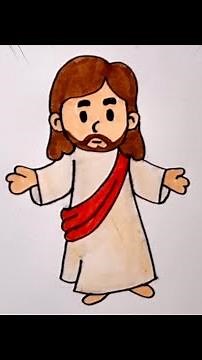 How to draw Jesus step by step 🔥