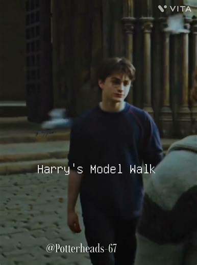 When harry walks like a model at Hogwarts ✨⚡