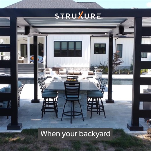 When engineers and architects choose a motorized pergola for their own homes, they choose StruXure. Because it's engineered to a completely different standard. 𝐌𝐀𝐓𝐄𝐑𝐈𝐀𝐋𝐒 𝐌𝐀𝐓𝐓𝐄𝐑: Aircraft-grade extruded aluminum. The same spec used in aerospace applications where failure isn't an option. Premium powder-coated finish engineered to resist UV, moisture, and temperature extremes. 𝐖𝐀𝐓𝐄𝐑 𝐌𝐀𝐍𝐀𝐆𝐄𝐌𝐄𝐍𝐓: Patented system that creates a genuinely watertight seal when closed. Othe