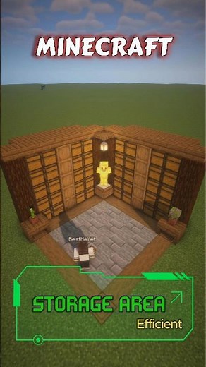 Minecraft Storage Room (Part 2) - Modern & HUGE Capacity! #2 #minecraft #bestmeyet