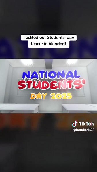 students' day 2025 #fyp #blender #3danimation #studentsday