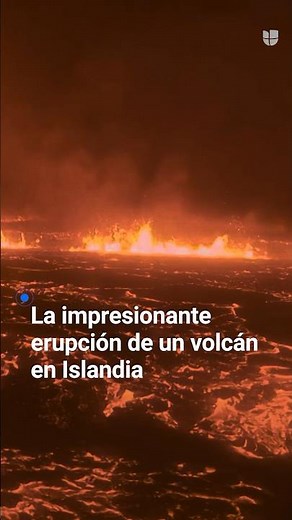 The impressive eruption of a volcano in Iceland