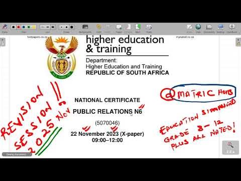 Public Relations N6: 2023 Past Examination Paper.