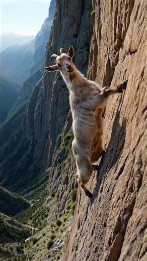 The Art of Climbing Mountain Goats in Action | Cliff Goats #mountaingoat #cliffgoats