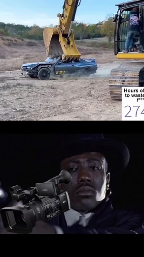 GTR Demolition: Heavy Excavator vs. Sports Car