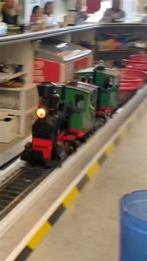 G-Scale Model Train that serves your food! #gscale #modeltrains #modelrailroad #shorts