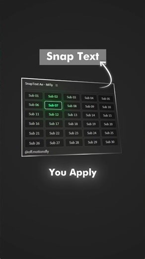 After Effects Text Presets Made Easy | SnapText Ae Panel #aetutorial