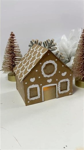 Easy DIY Cardboard Gingerbread House in Minutes 🏠