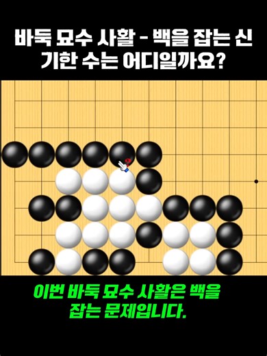 바둑 묘수 사활 - 백을 잡는 신기한 수는?