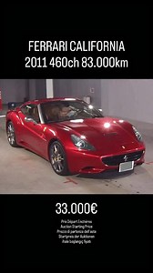 🇯🇵🔥 FERRARI CALIFORNIA – 2011 – IMPORT JAPON 🔥🇯🇵 💰 33.000€ – Prix de départ enchères 📅 2011 🛣 83.000 km 🏎 Coupé-Cabriolet V8 atmosphérique L’élégance italienne combinée à la polyvalence d’un cabriolet 2 2. Une Ferrari utilisable au quotidien… avec la sonorité d’un vrai V8 atmosphérique. ⸻ 🔧 FICHE TECHNIQUE DÉTAILLÉE • Modèle : Ferrari California • Année : 2011 • Moteur : V8 atmosphérique à injection directe • Cylindrée : 4.297 cm³ • Puissance : 460 ch à 7.750 tr/min • Couple : 485 Nm 