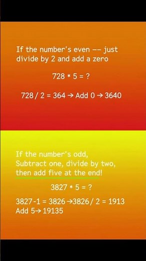 Fast trick to Multiply by 5 #mathhacks #maths