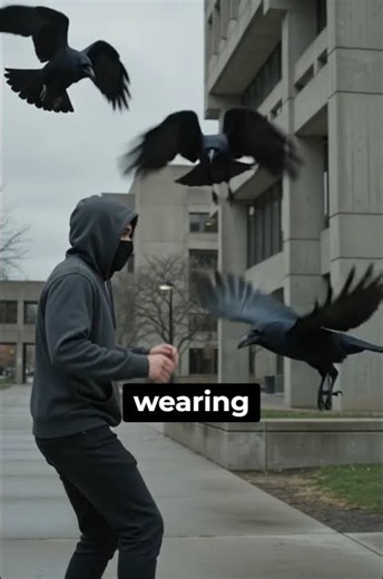 Why You Should Never Mess With A Crow 🐦‍⬛ #birds #nature #creepy