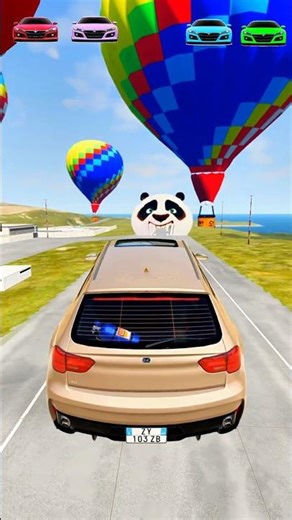 Big and Small Car vs Jinu Half Demon - Panda - BeamNG.Drive