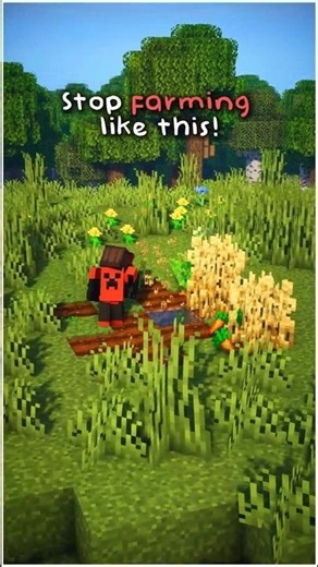 Minecraft Auto Crop Farm! 🔥 #minecraft