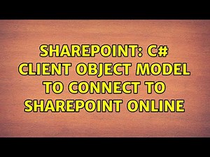 Sharepoint: C# client object model to connect to SharePoint online