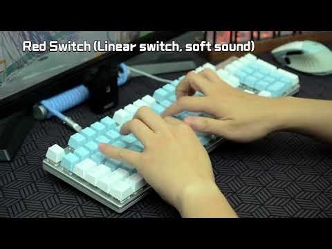 AULA Mechanical Gaming Keyboard 🔥 All Switch Types Sound Test | Clicky vs Tactile vs Linear