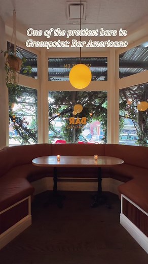 One of the prettiest bars in Brooklyn goes to Bar Americano in Greenpoint #brooklynbars #nycbars #greenpoint